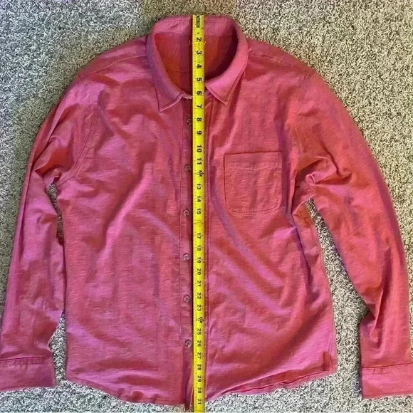 Mens J. Crew Dress Casual Shirt Pink /Salmon Button Down Cotton Large - Picture 10 of 11